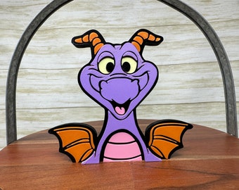 Figment Trinket (Disney Tiered Tray Decor, Journey Through Imagination, Epcot, 3D Printed, Shelf Sitter, Spaceship Earth, Dragon)