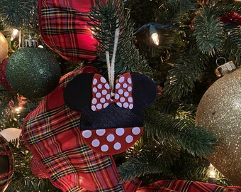 Minnie Mouse Enchanted Ornament (Handmade 3D Printed Disney Christmas Ornament, Fab 5, Mickey, Donald, Goofy, Pluto, Daisy, Classic Disney)