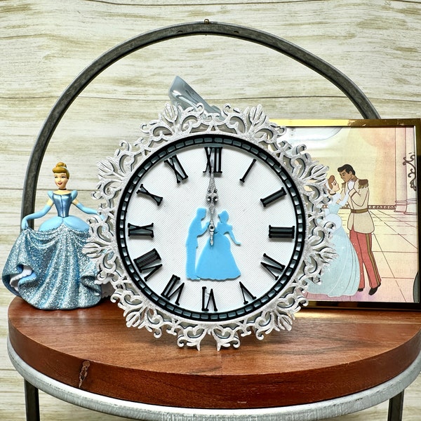 Royal Clock Trinket (Princess Tiered Tray Decor, 3D Print, Cinderella, Glass Slipper, Home Decor, Party Decor, Bibbidi Bobbidi Boo)