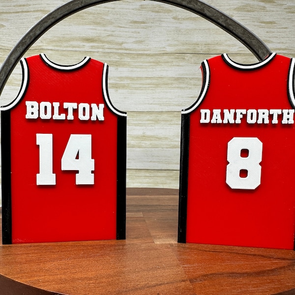 Bijou de maillot de basket-ball Bolton ou Danforth Wildcats (comédie musicale High School, Troy Bolton, Tchad, HSM, Disney Channel, Nostalgie, impression 3D)