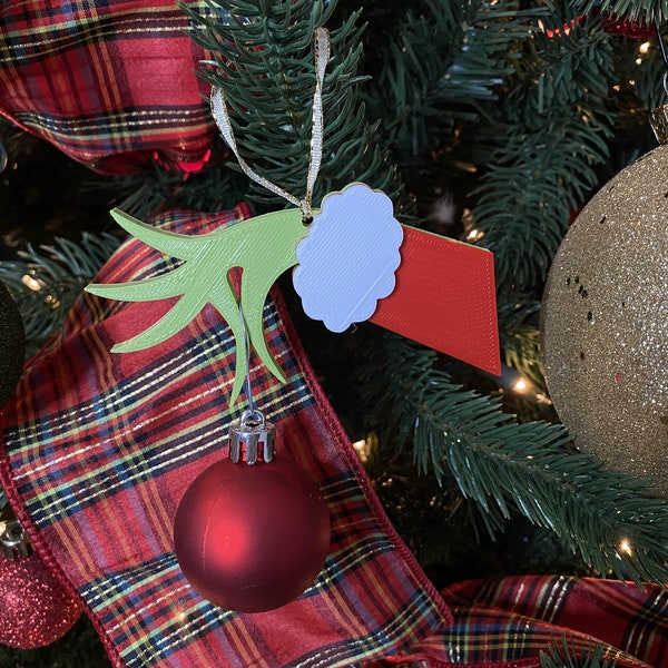 Grinch Hand Christmas Ornament
