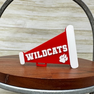 Wildcats Megaphone Trinket (High School Musical, Troy Bolton, HSM, TV Channel, Nostalgia, 3D Printed, Shelf Decor, Cheerleading)