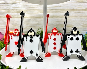 Card Soldiers Trinket | Wonderland Tiered Tray