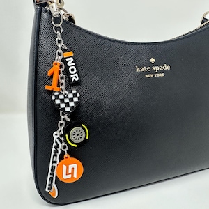 Papaya Formula Racing Bag Charm | Motor Sport Key Chain