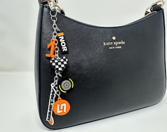 Papaya Formula Racing Bag Charm | Motor Sport Key Chain