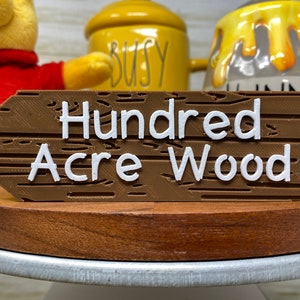 Hundred Acre Wood 3D Tray Trinket (Winnie the Pooh-inspired Disney Tiered Tray, Bees, Honey, Baby Shower, Nursery, Piglet, Eeyore, Tigger)