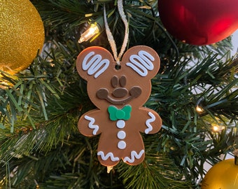 Mickey Gingerbread Enchanted Ornament (Handmade 3D Printed Disney Christmas Ornament, Disney Treats, Christmas Tree, Christmas Gifts)