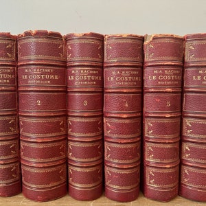 Rare M. A. Racinet LE COSTUME HISTORIQUE 6 Volume Set
