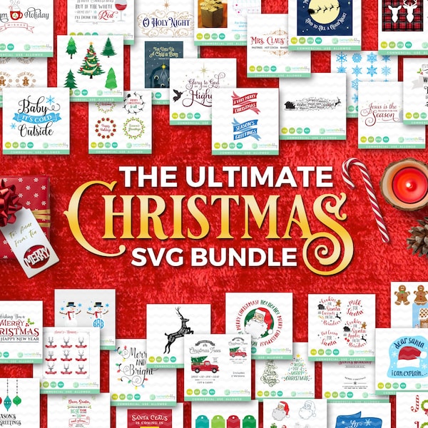 Christmas SVG Bundle, Christmas SVG Files, Santa svg, Holiday svg, Christmas Tree Truck Svg, DXF Silhouette Cameo, Cricut Christmas Svg