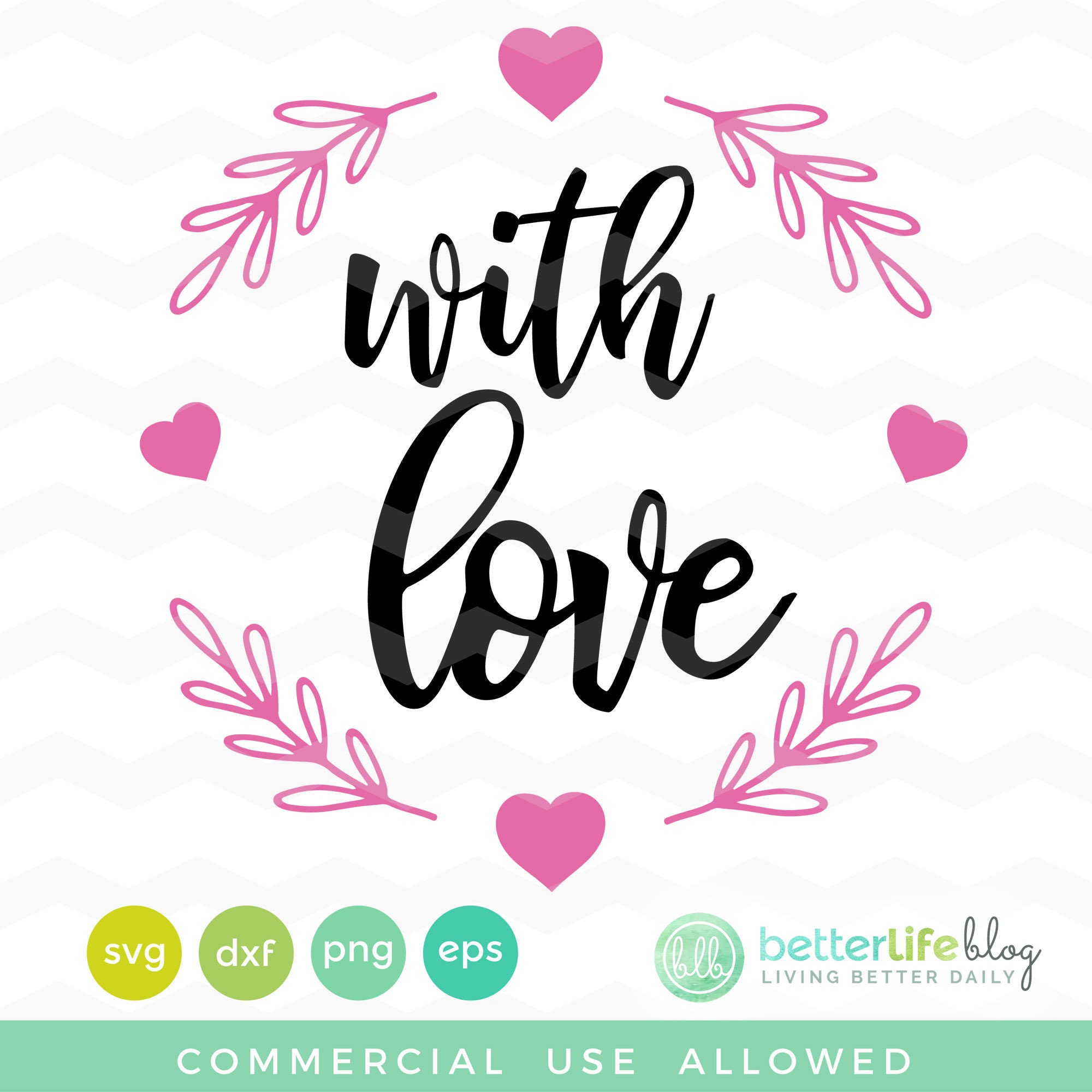 With Love Wreath Svg File Valentine S Day Svg Dxf Etsy