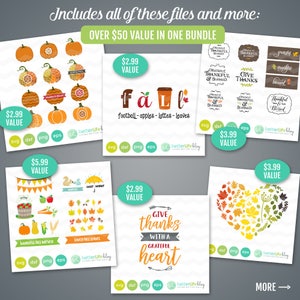 Fall SVG Bundle: Fall SVG Files, Autumn svg Bundle, It's Fall Y'all svg, fall svg bundle, DXF Silhouette Cameo, Cricut Fall Cut Files image 2