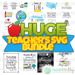 Lehrer SVG bündeln, Schule Svg-Dateien, Schule Lehrer Svg, DXF, Silhouette Cameo, Cricut geschnitten Dateien