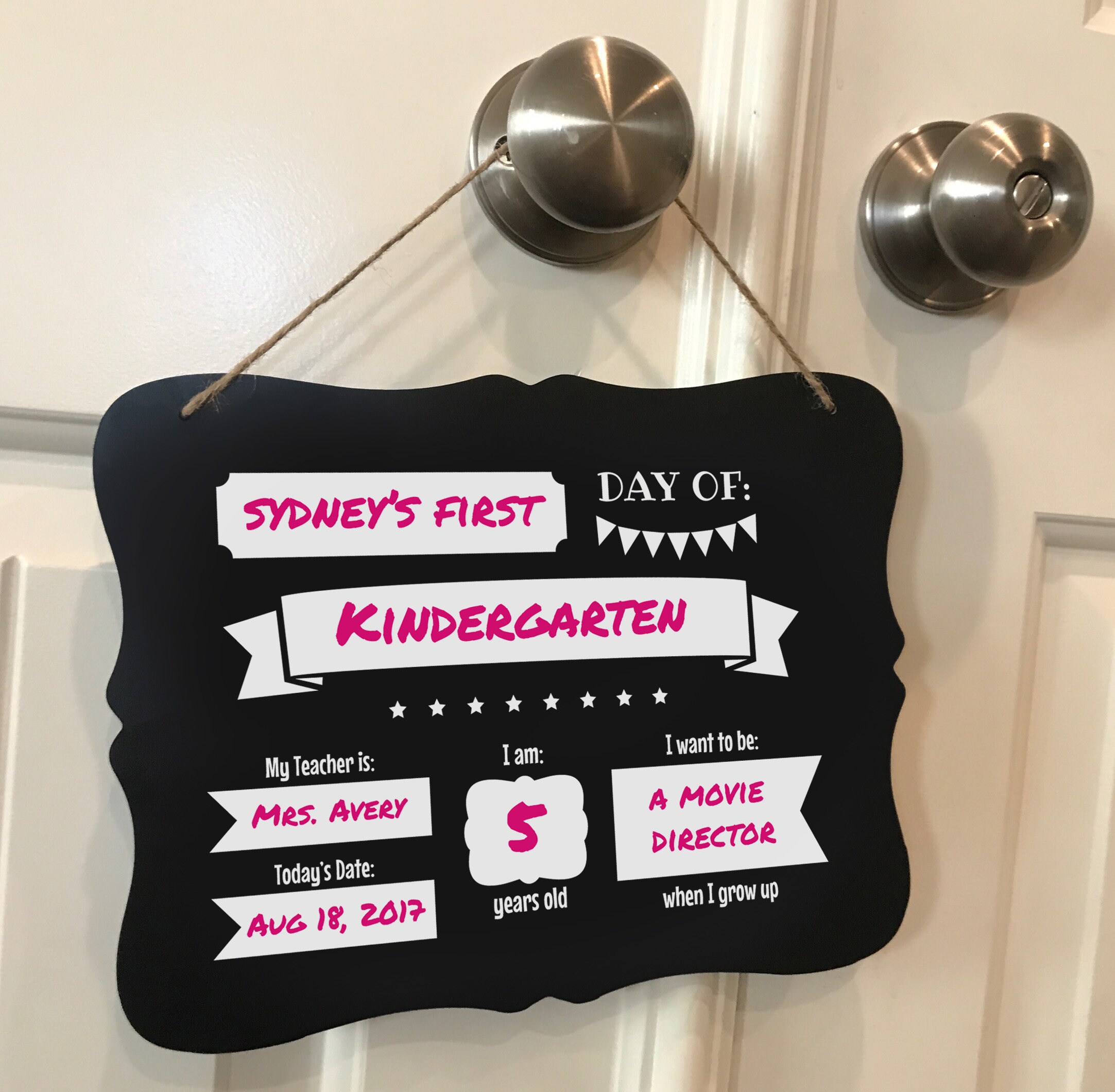 First Day of School SVG File - Chalkboard Sign Printable, Back to ...