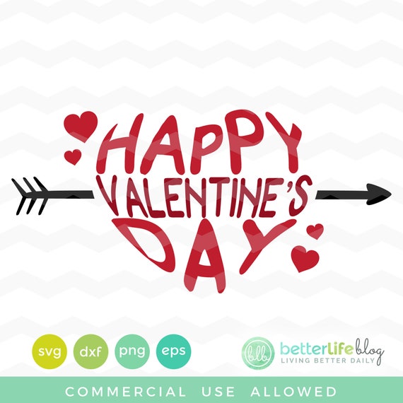 Download Free Happy Valentine S Day Svg File Arrow Through Heart Etsy SVG Cut Files