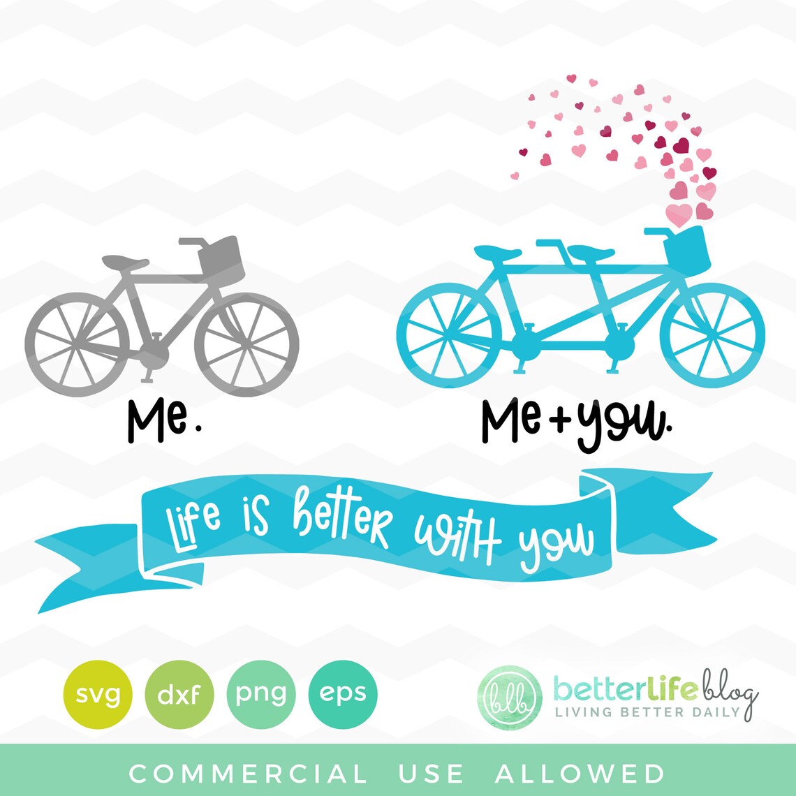 Life is Better With You SVG File Tandem Bike Svg Etsy