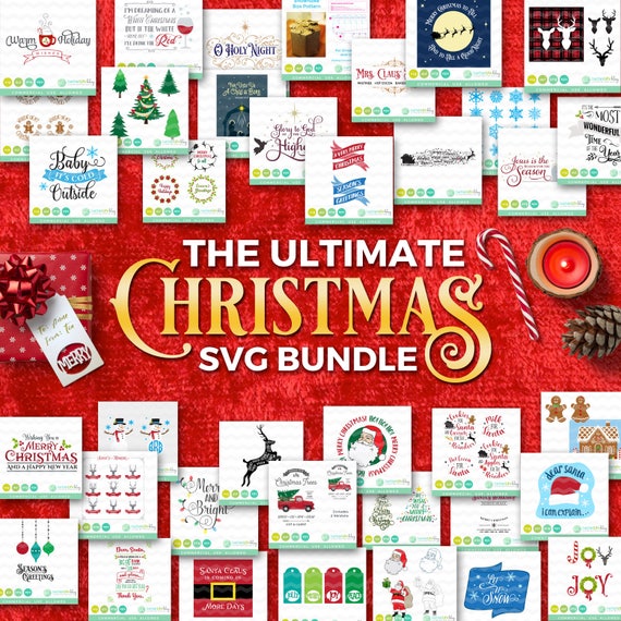 Christmas SVG Bundle, Christmas SVG Files, Santa svg, Holiday svg, Christmas Tree Truck Svg, DXF Silhouette Cameo, Cricut Christmas Svg