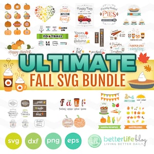 Fall SVG Bundle: Fall SVG Files, Autumn svg Bundle, It's Fall Y'all svg, fall svg bundle, DXF Silhouette Cameo, Cricut Fall Cut Files image 1