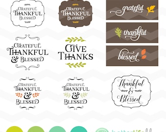 Grateful Thankful Blessed SVG File: Fall SVG File, Autumn dxf, fall svg bundle, DXF Silhouette Cameo, Cricut Fall Cut Files, Fall Sign svg