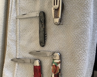 Vintage Folding Knife Multi Tools Knifes 4 items