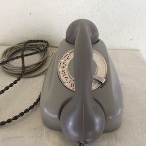 Vintage rotary dial telephone Siemens (Grey color) GERMANY