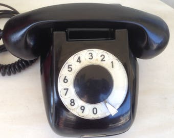 Antique Telephone RWT(POLAND) Black bakelite