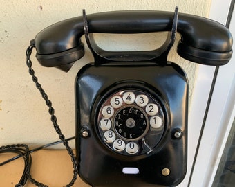 Antique Wall Telephone SIEMENS iron  year 10/1939