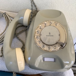 Vintage rotary dial telephone Siemens (Grey color) GERMANY