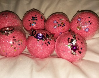 10 Sugared Roses Bath bombs with jewelry. Birthday gift/ Mothers Day/ Graduation gift / anniversary gift / wedding gift/ Christmas gift