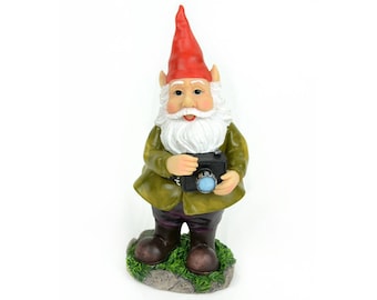 Fairy Garden Gnome Photographer