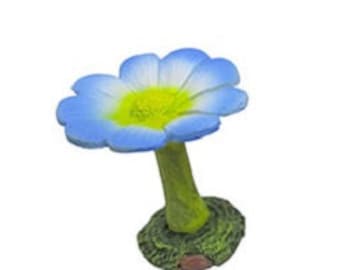 Miniature Blue Flower Birdbath