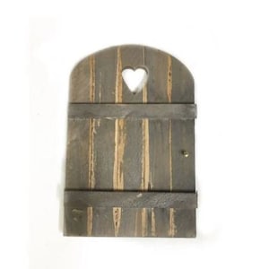 Micro Mini Wooden Door with Gold Doorknob, 2.5&quot; High Unfinished Wood Door, Customizable Door