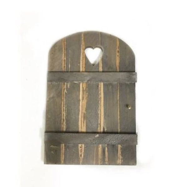 Micro Mini Wooden Door with Gold Doorknob, 2.5" High Unfinished Wood Door, Customizable Door