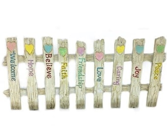 Fairy Garden Fence with Kind Words