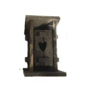 Wooden Outhouse, Fairy Garden Accessory, Rustic Outhouse