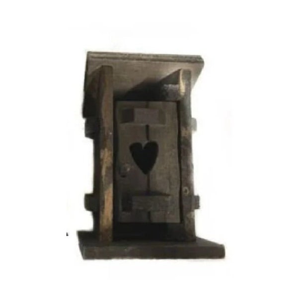 Miniature Wooden Outhouse,