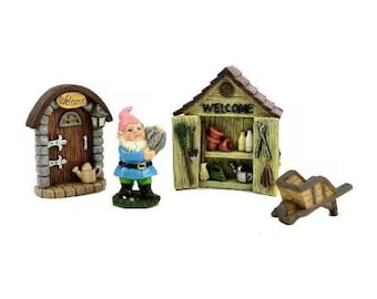 Gardening Gnome Fairy Garden Kit