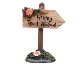 Miniature Fairy Garden Hiking Trail Sign