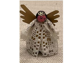 Dollhouse Miniature Christmas Treetop Angel, 2"