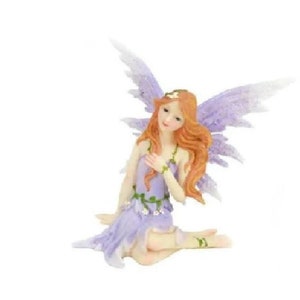 Sitting Purple Fairy,  Miniature Purple Fairy, Fairy Garden Miniature, Birthday/Get Well Gift