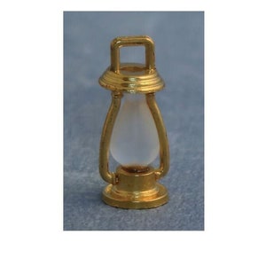 Miniature Brass Lantern, Dollhouse Light, Train Diorama , 1.25&quot; High