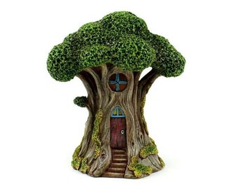 LED Tree House Miniature, Miniature Fairy House,  Garden Party Table Centerpiece