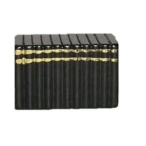 Encyclopedia Book Set Miniature, Black and Gold Miniature Books, Stack of Books, Mini Reference Books,  Dollhouse Miniature Books