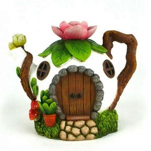 Miniature White Teapot House image 2