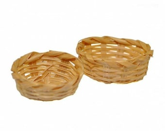 Dollhouse  Miniature Oval Baskets
