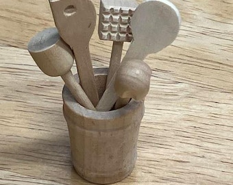 Miniatur Puppenhaus Küche Zubehör aus Holz