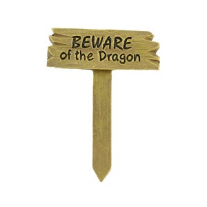 Beware of the Dragon Sign, Dragon Warning Sign, Mythical Creature, Castle Sign