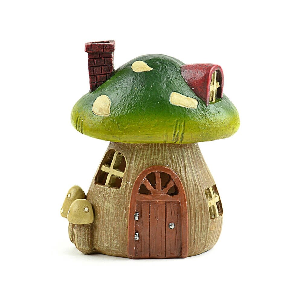 Green Mushroom Forest House, Fairy Garden Mushroom House