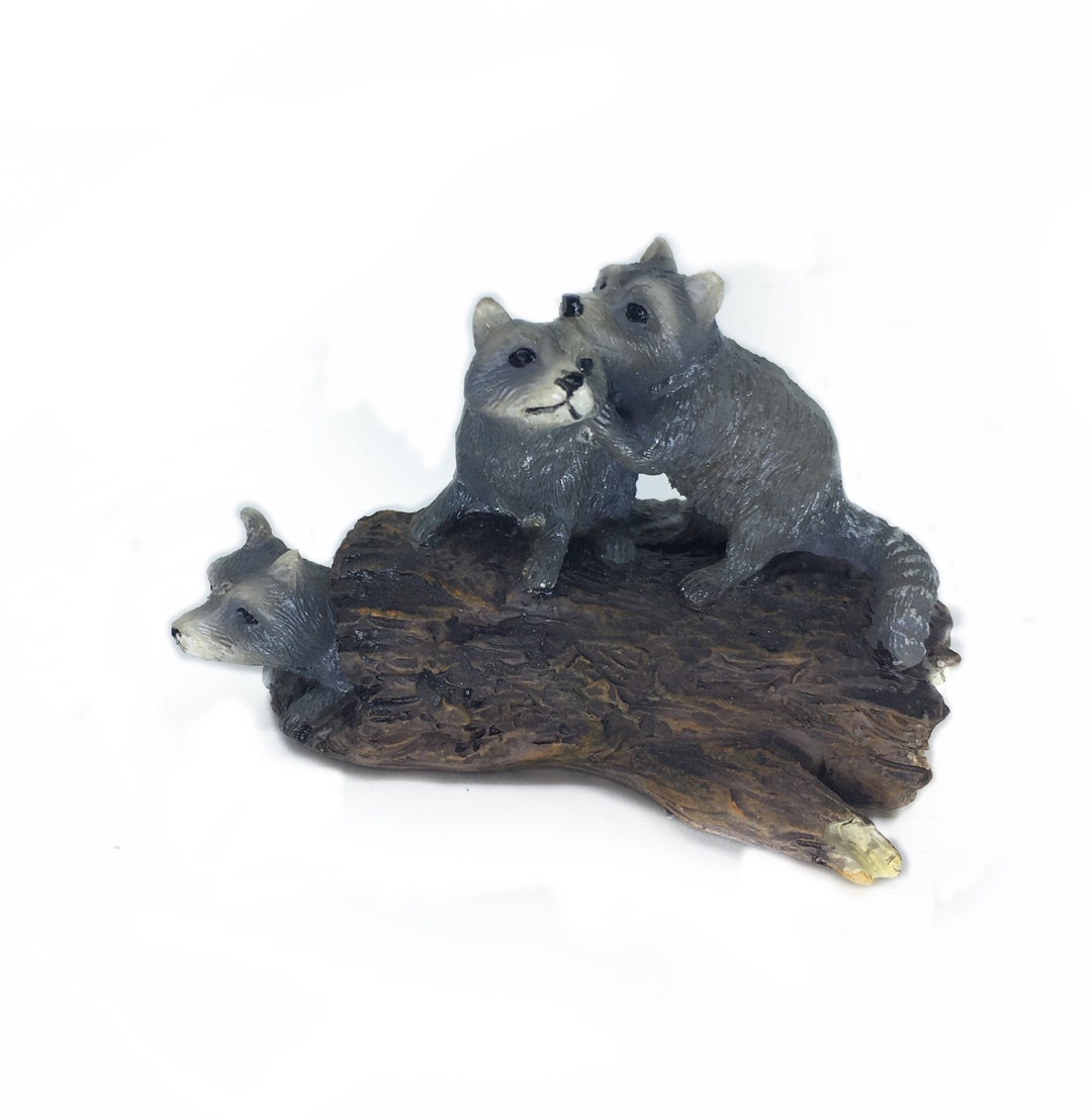 Mini Raccoon Miniature Sitting Raccoon Figurine - Etsy