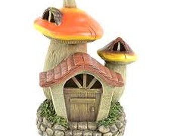 Solar Mushroom Fairy Garden  House