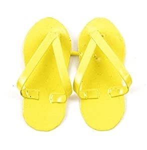 Mini Yellow Flip Flops Chaussures de plage Accessoire beach Garden Chaussures Island